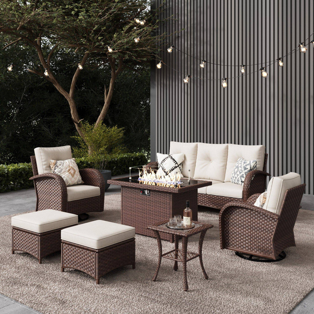 Gainford 7 - Person Outdoor Seating Group with Cushions